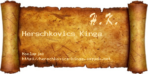 Herschkovics Kinga névjegykártya